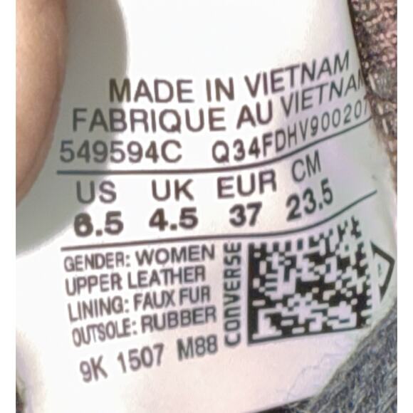 Converse All Star Fur Lined Brown Suede High Top Ankle Boots Women’s Size 6.5 - Picture 14 of 14